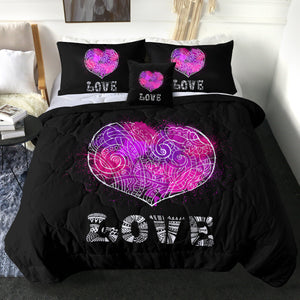 Heart Love Mandala Pattern SWBD4117 Comforter Set