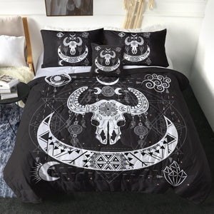 B&W Zodiac Buffalo Skull SWBD4119 Comforter Set
