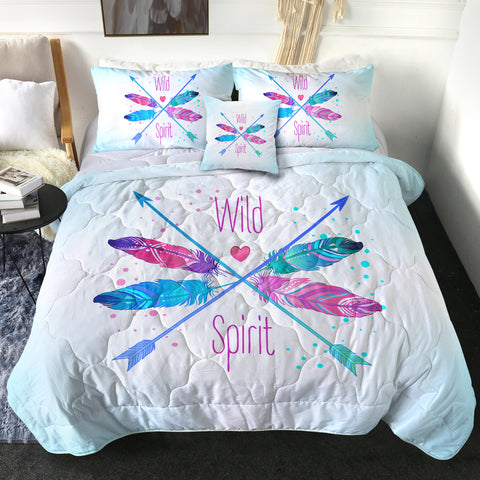 Image of Gradient Pink & Blue Arrows - Wild & Spirit SWBD4120 Comforter Set