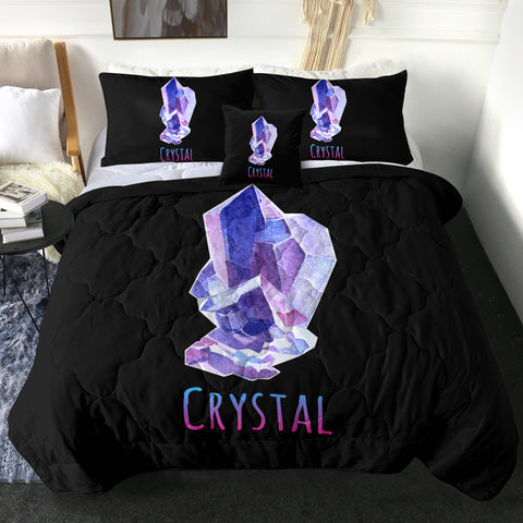 Image of Gradient Blue Purple Geometric Crystal SWBD4126 Comforter Set