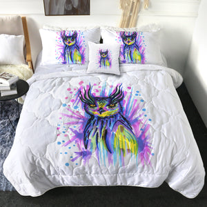 Watercolor Owl Sketch SWBD4221 Comforter Set