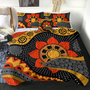 Colorful Modern Japanese Art Mandala Black SWBD4235 Comforter Set