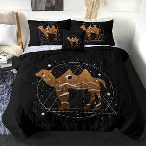 Brown Camel Triangle Zodiac SWBD4239 Comforter Set
