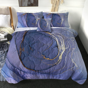 Splash Golden Dark Purple Indigo SWBD4279 Comforter Set