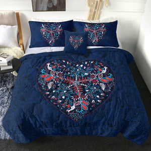 Vintage Mandala Heart Pattern SWBD4290 Comforter Set