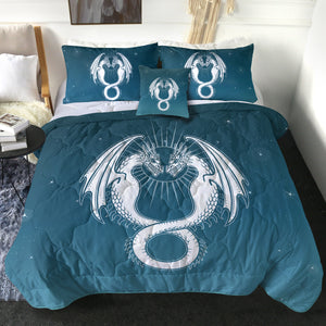 Facing Europe Dragonfly Turquoise Theme SWBD4304 Comforter Set