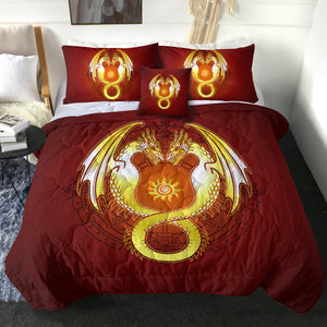 Facing Yellow Europe Dragonfly Fire Theme SWBD4305 Comforter Set