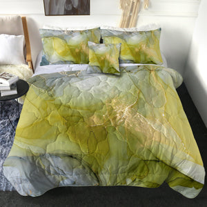 Golden Splash Grey & Chartreuse SWBD4311 Comforter Set