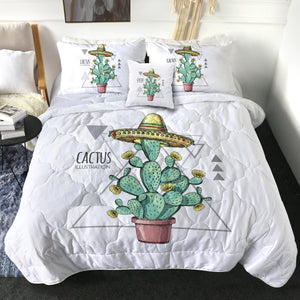 Westside Cartoon Cactus Triangle Illustration SWBD4324 Comforter Set