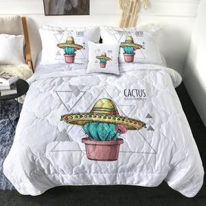 Tiny Cartion Cactus Triangle Illustration SWBD4325 Comforter Set