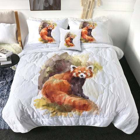 Image of Watercolor Fox Painting SWBD4328 Comforter Set