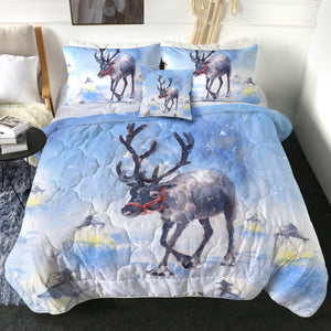Snow Little Deer Watercolor Painting SWBD4332 Comforter Set