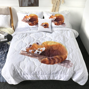 Lazy Orange Racoon Watercolor Painting SWBD4411 Comforter Set