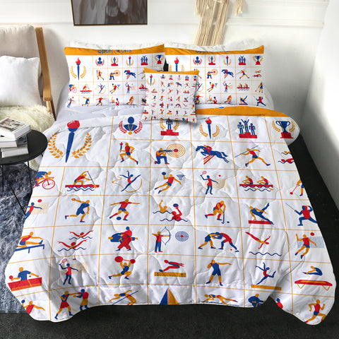 Image of Olympic Sports Icon Illustration SWBD4421 Comforter Set