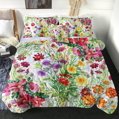 Image of Colorful Multi Flowers SWBD4443 Comforter Set