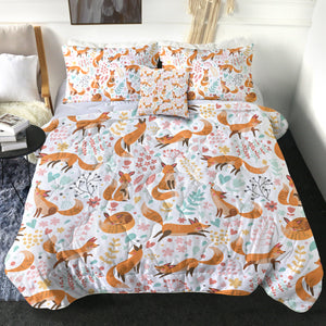 Multi Cute Cartoon Fox Activities SWBD4450 Comforter Set
