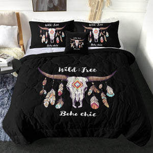 Wild & Free Buffalo Skull and Dreamcatcher SWBD4454 Comforter Set