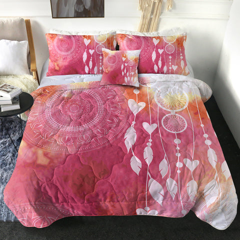 Image of Mandala Dream Catcher Pink Theme SWBD4456 Comforter Set