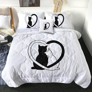 B&W Couple Cats SWBD4490 Comforter Set