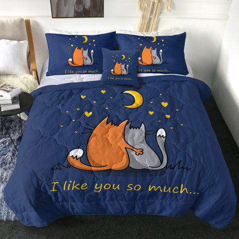 Image of Cute Cartoon I Like You So Much SWBD4494 Comforter Set
