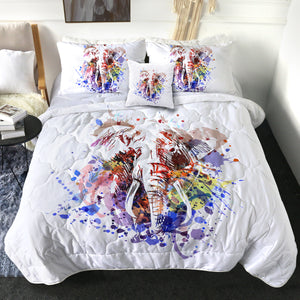 Colorful Spray Elephant SWBD4496 Comforter Set