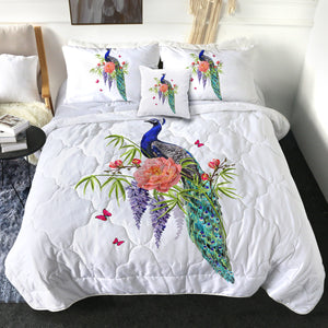 Beautiful Floral Peacock SWBD4502 Comforter Set