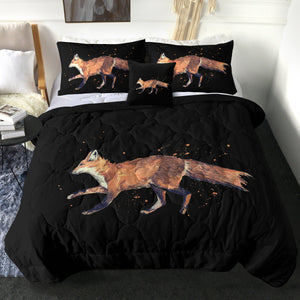 Real Fox Orange Splatter Brush SWBD4508 Comforter Set
