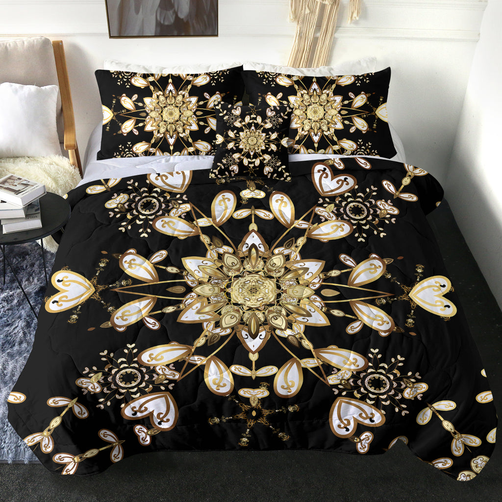 Big Royal Golden & White Mandala SWBD4512 Comforter Set