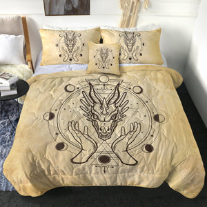 Vintage Zodiac Hands Dragon Head SWBD4516 Comforter Set