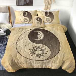 Retro Yin Yang Sun and Moon Face SWBD4519 Comforter Set