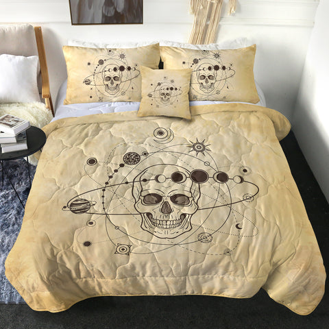 Image of Retro Skull Galaxy Sketch SWBD4524 Comforter Set