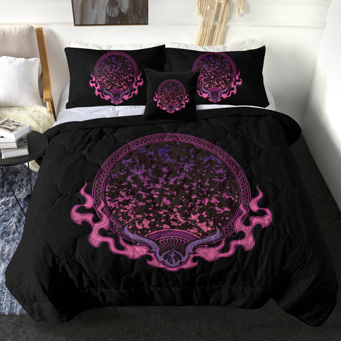 Image of Magic Dark Pink Fire Mirror SWBD4537 Comforter Set
