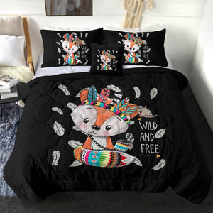 Cute Cartoon Aztec Fox - Wild & Free SWBD4541 Comforter Set