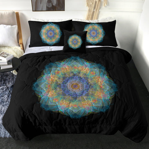 Image of Magic Colorful Lotus Mandala SWBD4542 Comforter Set