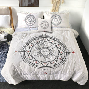 Sun Moon Sign Zodiac Compass SWBD4579 Comforter Set
