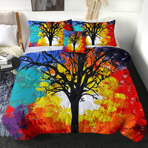 Image of Colorful Big Tree Full Screen SWBD4585 Comforter Set