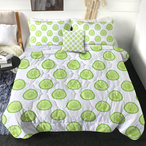Multi Cucumber White Theme SWBD4594 Comforter Set