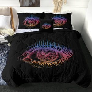 Colorful Eye Black Theme SWBD4601 Comforter Set