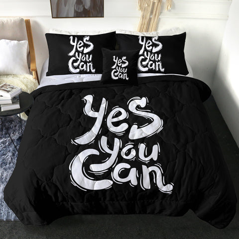 Image of B&W Typo Yes You Can SWBD4603 Comforter Set