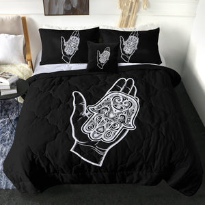 B&W Tattoo Hand Illustration SWBD4606 Comforter Set
