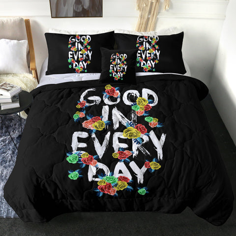 Image of Floral Quote Good In Every Day SWBD4639 Comforter Set