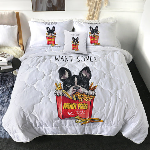 Image of French Fries Bulldog SWBD4653 Comforter Set