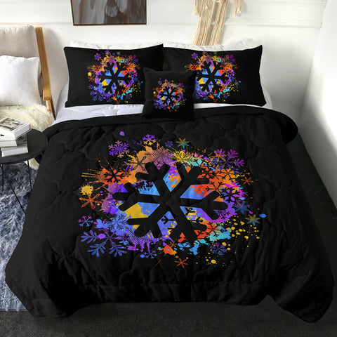 Image of Colorful Spray Snowflake SWBD4655 Comforter Set