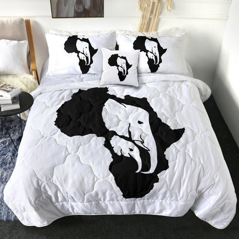 Image of B&W Elephant Sketch Icon SWBD4659 Comforter Set