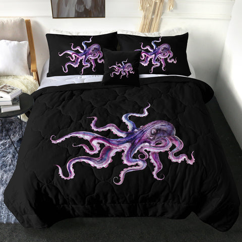 Image of Dark Purple Octopus SWBD4662 Comforter Set