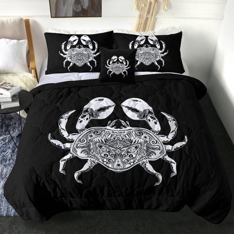 Image of B&W Tattoo Crab SWBD4663 Comforter Set