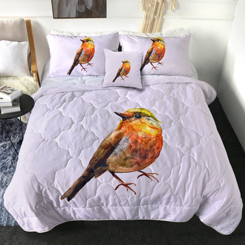 Image of Warm Watercolor Sunbird SWBD4728 Comforter Set