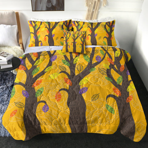 Image of Colorful Leaves & Trees SWBD4729 Comforter Set