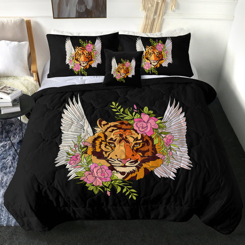 Image of Floral Tiger Wings Draw SWBD4750 Comforter Set