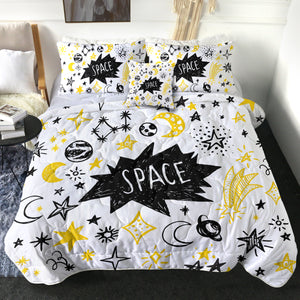 Cute Space Childen Line Sketch SWBD5155 Comforter Set